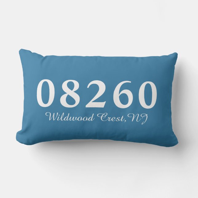 Wildwood Vapensköld NJ 08260 Pillow, Bröllop Gift Lumbarkudde (Framsida)
