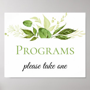 Wildwoods Botanicals Bröllopsprogram Poster