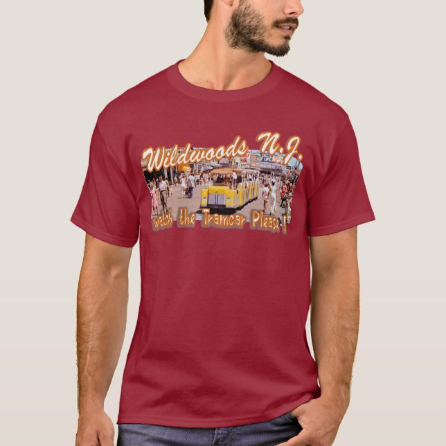 WILDWOODS NJ PER EKLEKTIX BEACH-BÄRA T SHIRT (Framsida)