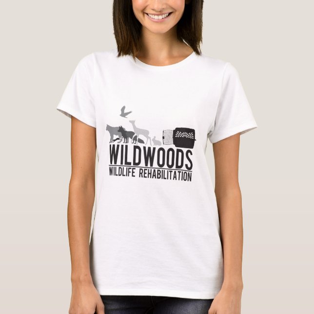 Wildwoods svart & vit T Tee (Framsida)