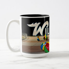 Wildwoods undertecknar på boardwalken i Wildwood Två-Tonad Mugg