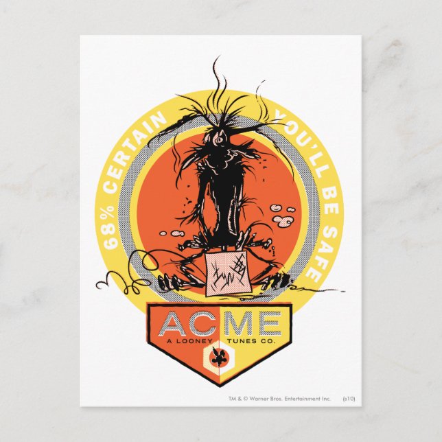 WILE E. COYOTE™ Acme - 68 % säkert att du kommer a Vykort (Framsida)