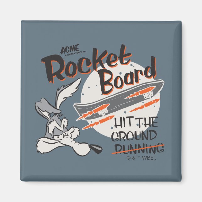WILE E. COYOTE™ ACME Raketbräda Magnet (Framsidan)