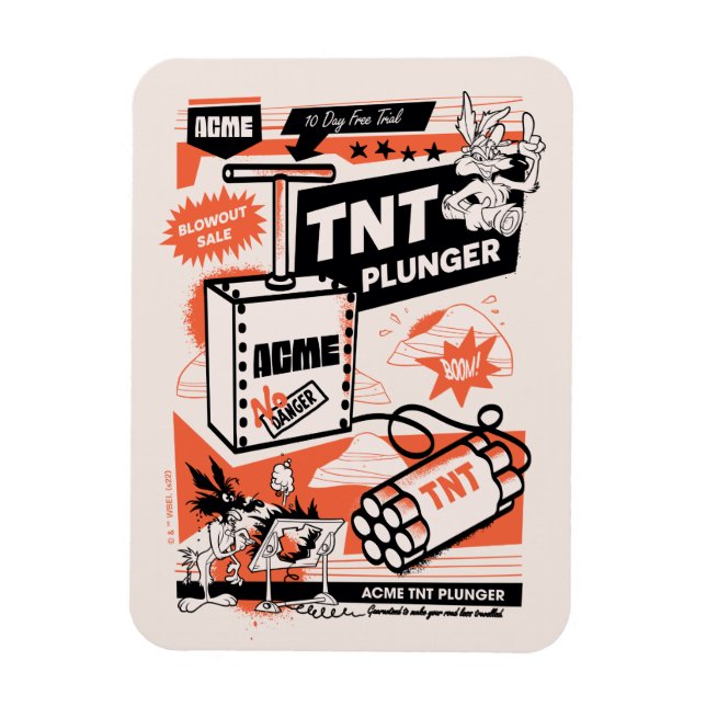 WILE E. COYOTE™ | ACME TNT Dynamite Plunger Magnet (Vertikal)