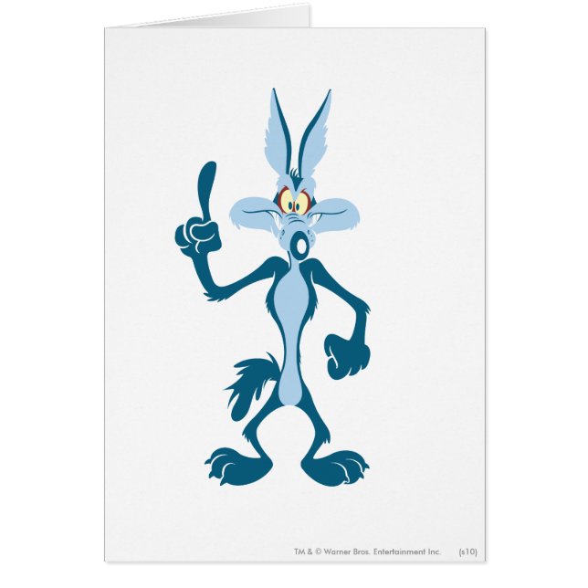 WILE E. COYOTE™ Blå Aha! Hälsningskort (Framsidan)