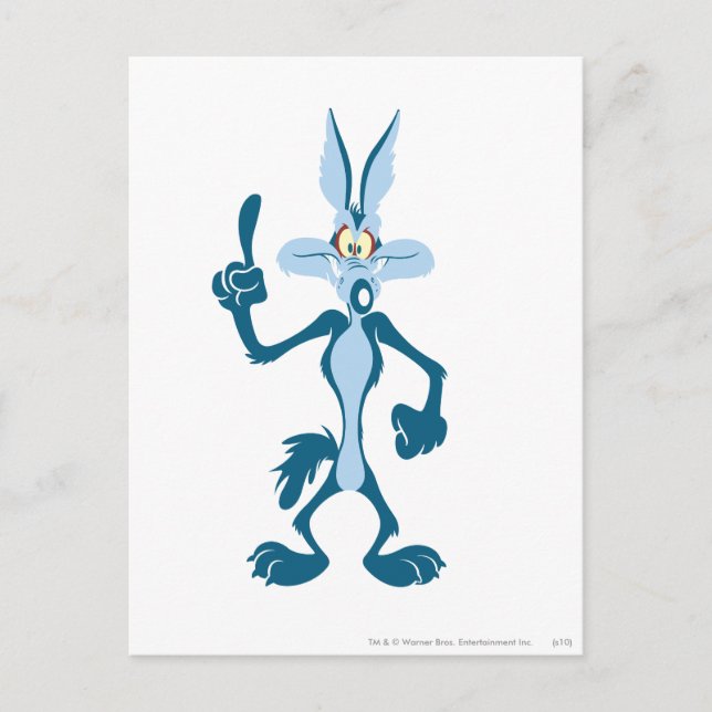  Wile E. Coyote Blue Aha! Vykort (Framsida)