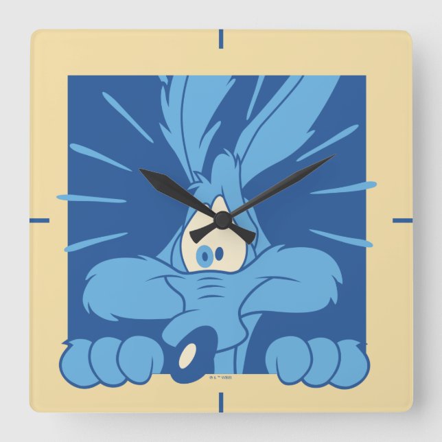 WILE E. COYOTE™ Chockad min Fyrkantig Klocka (Framsida)