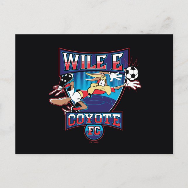 WILE E. COYOTE™ Fotbollsklubb-logotyp Vykort (Framsida)