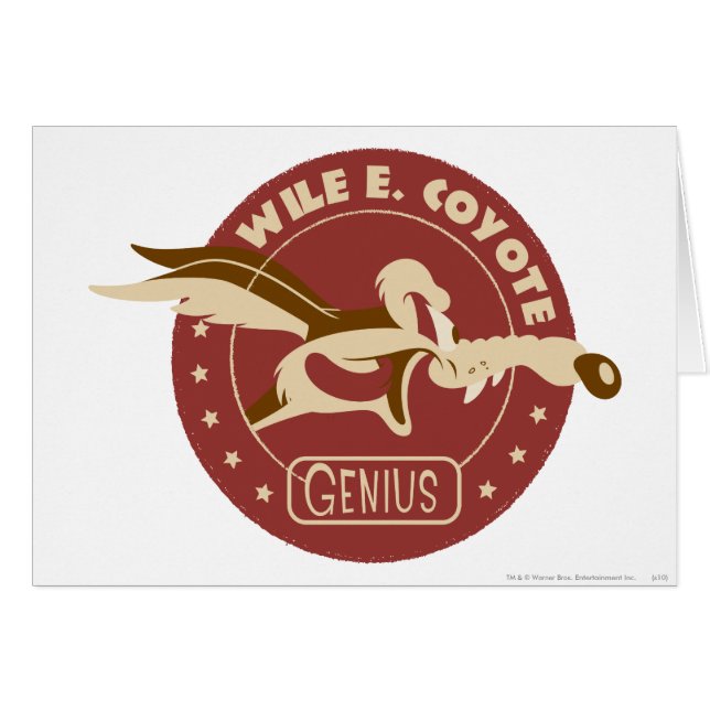 Wile E. Coyote Genius Hälsningskort (Framsidan Horizontal)