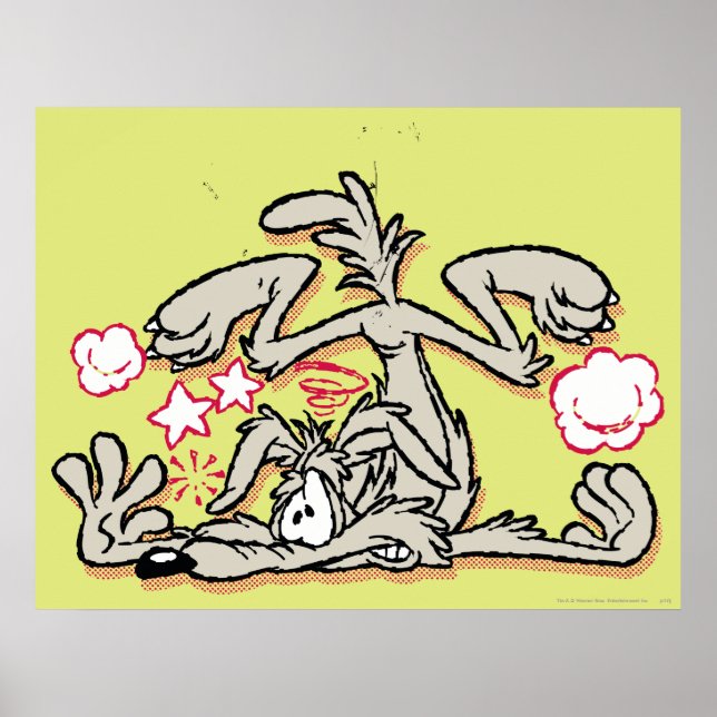 Wile E. Coyote Hard Landing Poster (Framsidan)