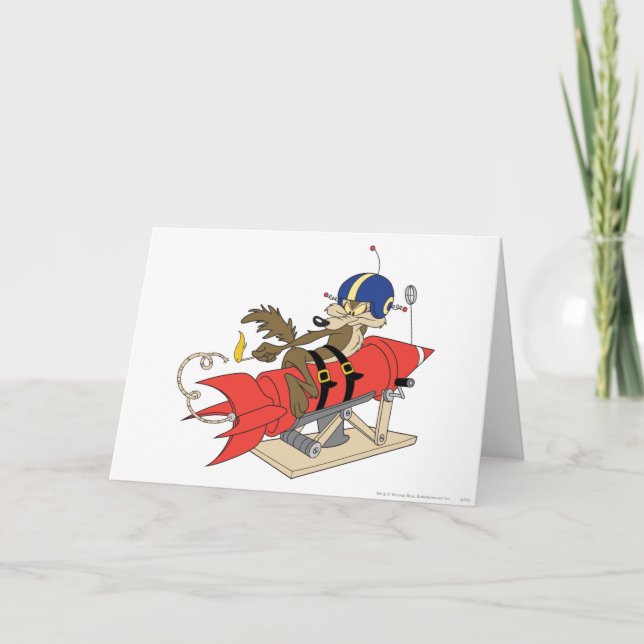 Wile E. Coyote Launching Red Rocket Kort (Framsida)