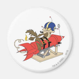 Wile E. Coyote Launching Red Rocket Magnet