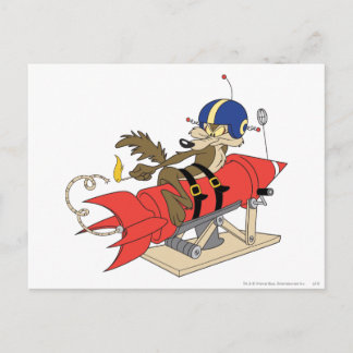 Wile E. Coyote Launching Red Rocket Vykort
