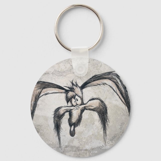 Wile E Coyote Ner på hans Tur Nyckelring (Framsida)