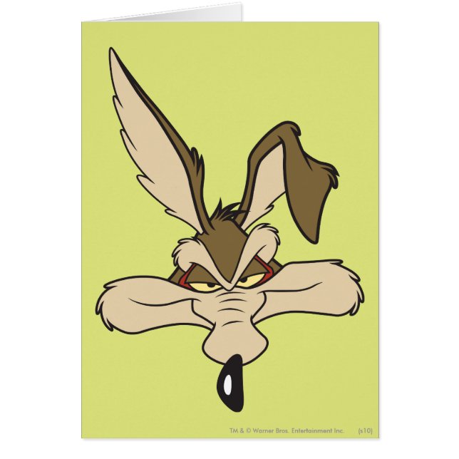 Wile E. Coyote Nöjd Huvudskott Hälsningskort (Framsidan)