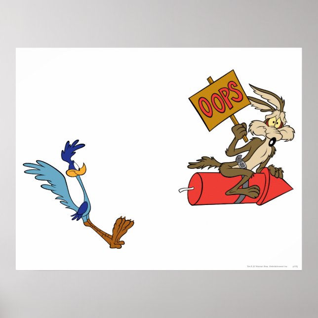 WILE E. COYOTE™ och ROAD SPRINGER™ ACME Rocket Poster (Framsidan)
