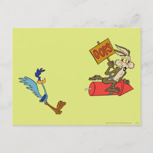 WILE E. COYOTE™ och ROAD SPRINGER™ ACME Rocket Vykort