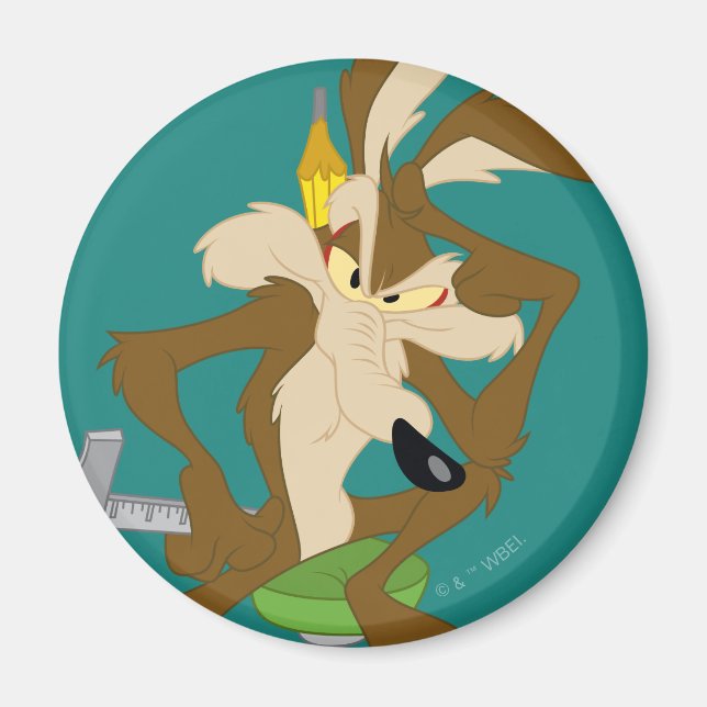 WILE E. COYOTE™ Planering Magnet (Framsidan)