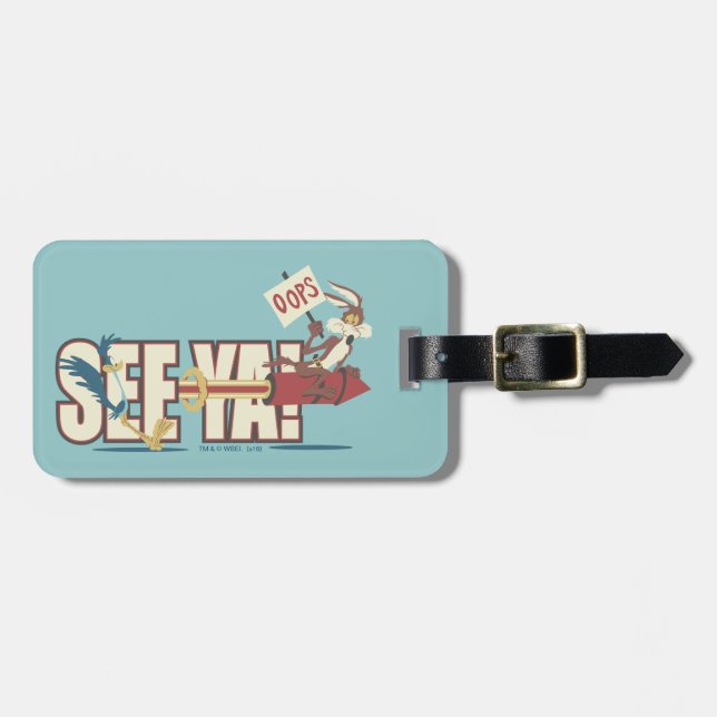 WILE E. COYOTE™ Rocketing Past ROAD SPRINGER™ Bagagebricka (Horisontell Framsida)