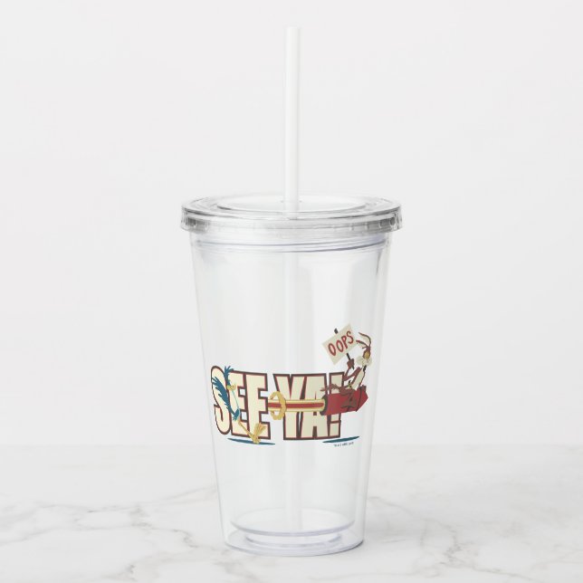 WILE E. COYOTE™ Rocketing Past ROAD SPRINGER™ Take Away Mugg (Framsida)