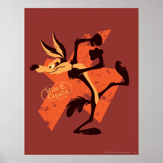 Wile E. Coyote som förbereder sig för Springa Poster (Framsidan)