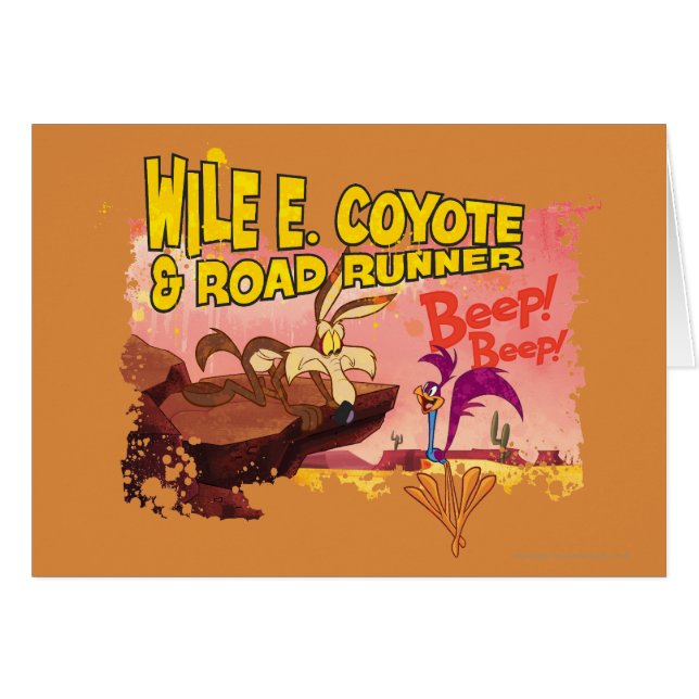 WILE E. COYOTE™ & SPRINGER™ BEEP BEEP!™ HÄLSNINGSKORT (Framsidan Horizontal)