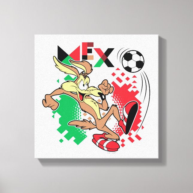 WILE E. COYOTE™ Team Mexico Fotbollsgrafik Canvastryck (Framsida)