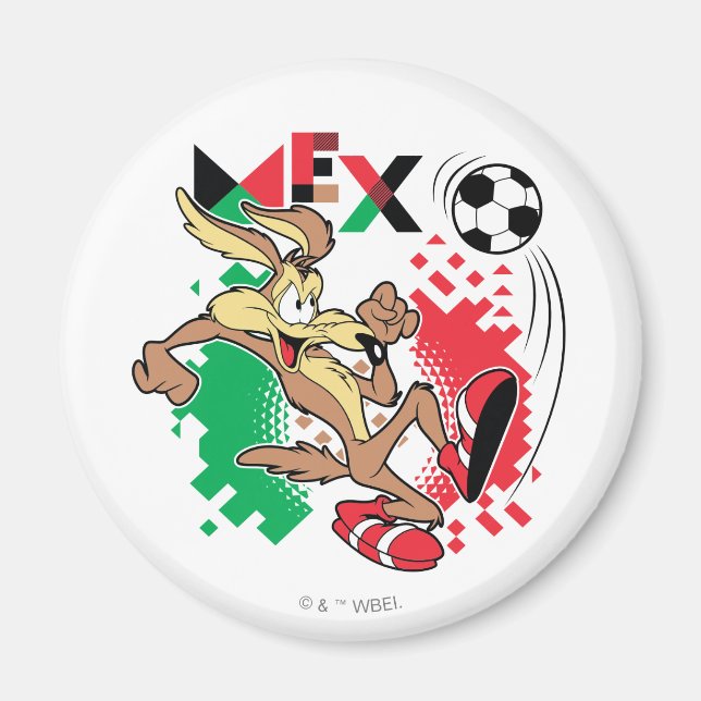 WILE E. COYOTE™ Team Mexico Fotbollsgrafik Magnet (Framsidan)