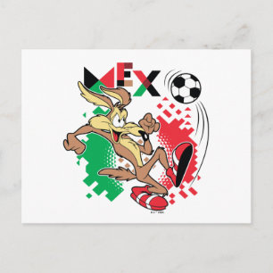 WILE E. COYOTE™ Team Mexico Fotbollsgrafik Vykort