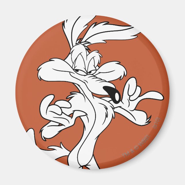 WILE E. COYOTE™ Tittar hyrt Magnet (Framsidan)
