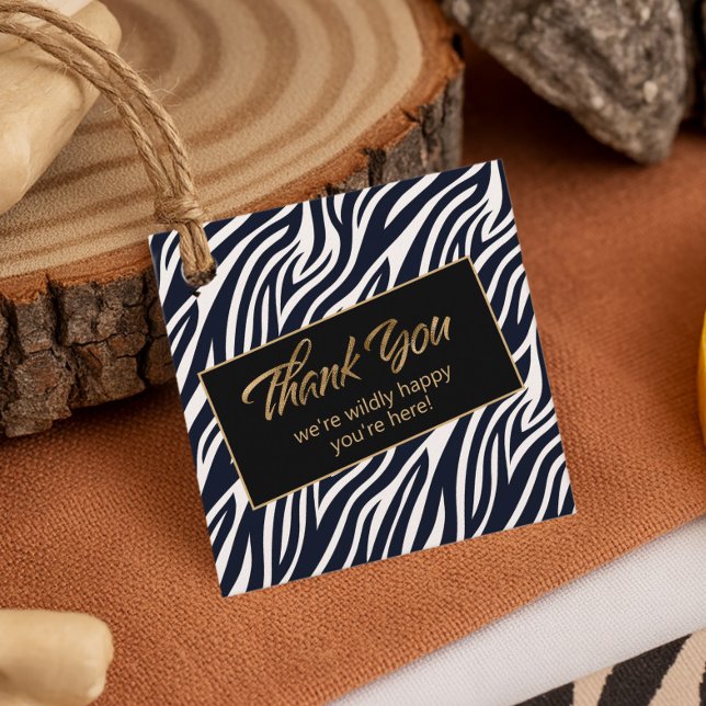 Wilely Lycklig Bachelorette Tack Zebra BW ID1151 Gåvor Etiketter (Skapare uppladdad)