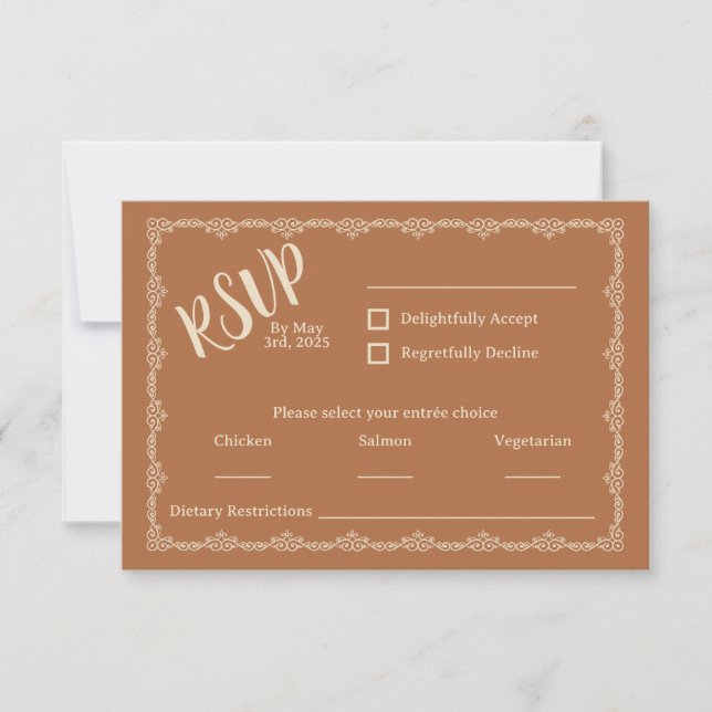 Wilely Yours Rustic Boho Bröllop OSA Card (Framsida)