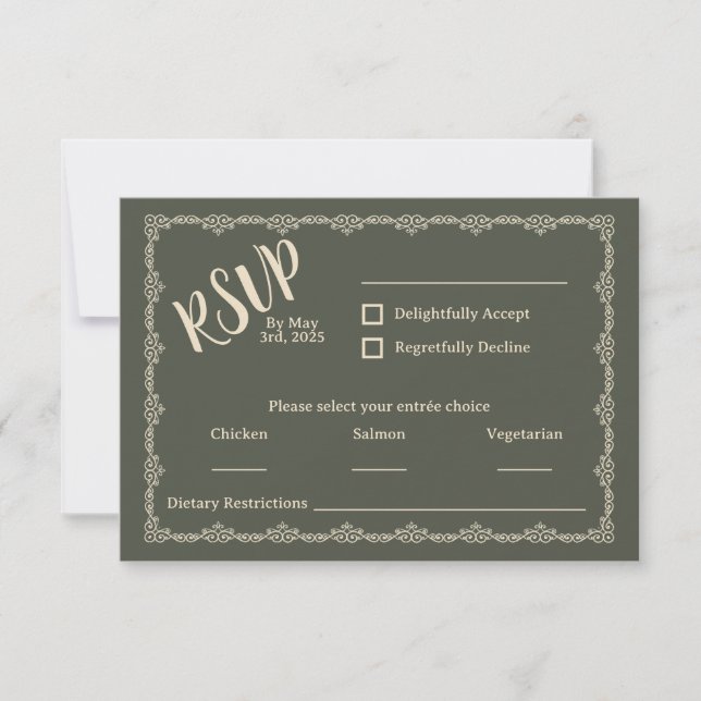 Wilely Yours Rustic Boho Bröllop OSA Card (Framsida)