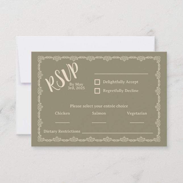 Wilely Yours Rustic Boho Bröllop OSA Card Kort (Framsida)