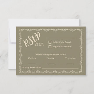 Wilely Yours Rustic Boho Bröllop OSA Card Kort