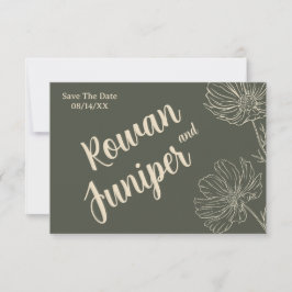 Wilely Yours Rustic Boho Bröllop spara datum Datumet