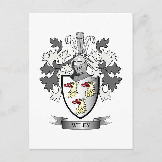 Wiley Family Crest Jackar av Arm Vykort (Framsida)