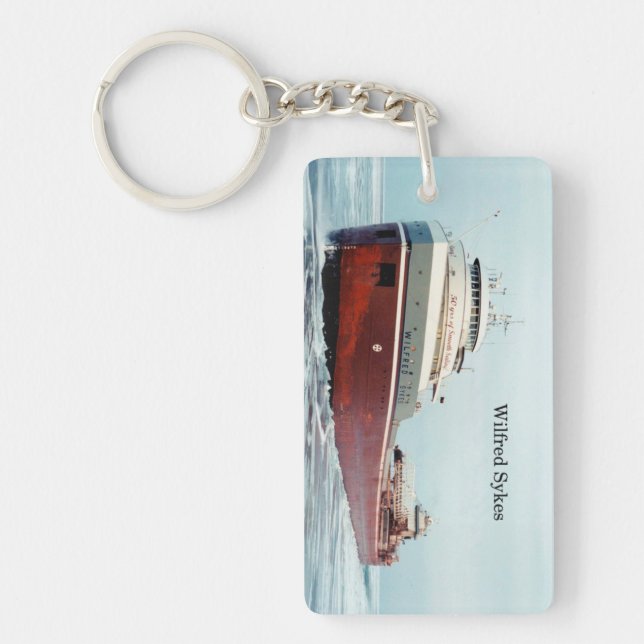 Wilfred Sykes 50-åriga rektangulär akrylnyckelring (Framsidan)