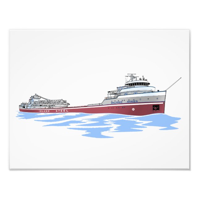 Wilfred Sykes self unloader Inland Fototryck (Framsidan)