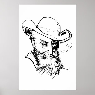 Wilhelm Busch självporträtt Poster