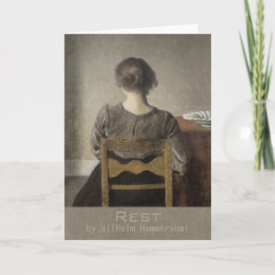 Wilhelm Hammershøi Rest CC0693 Greeting Card Kort