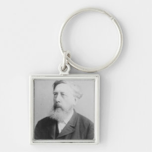 Wilhelm Liebknecht Fyrkantig Silverfärgad Nyckelring
