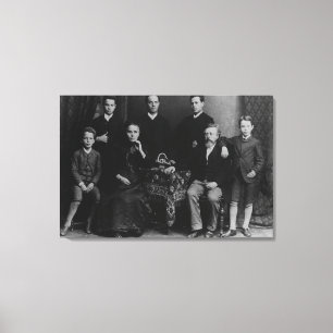 Wilhelm Liebknecht och hans familj Canvastryck