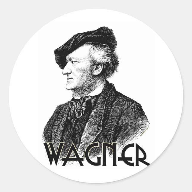 Wilhelm Richard Wagner Runt Klistermärke (Framsida)
