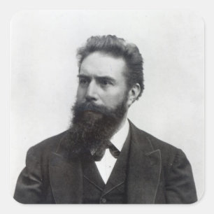 Wilhelm Rontgen Fyrkantigt Klistermärke