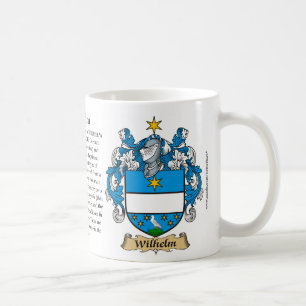 Wilhelm, ursprung, det menande och vapenskölden kaffemugg