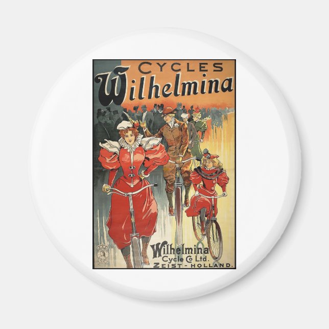 Wilhelmina Cycle & Co. Ltd Zeist-Holland Magnet (Framsidan)