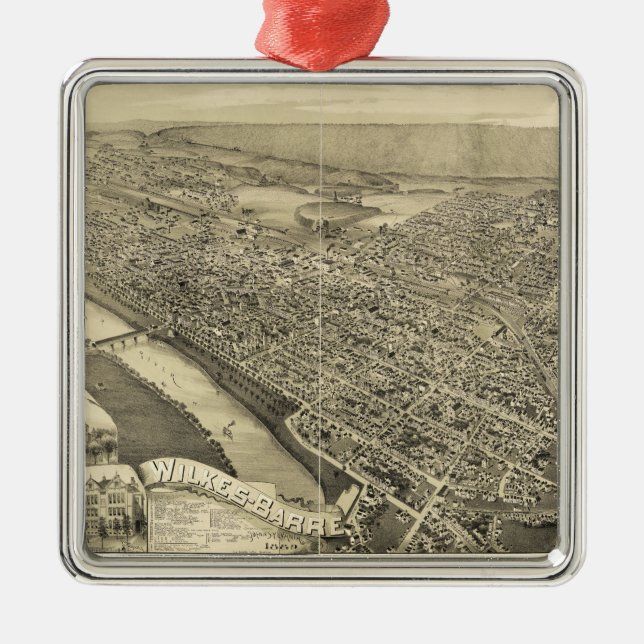 Wilkes-Barre Pennsylvania (1889) Julgransprydnad Metall (Framsidan)