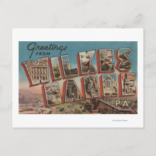 Wilkes-Barre, Pennsylvania - Large Brev Scenes Vykort