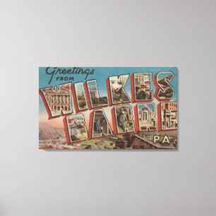 Wilkes-Barre Pennsylvania - stora brevplatser Canvastryck